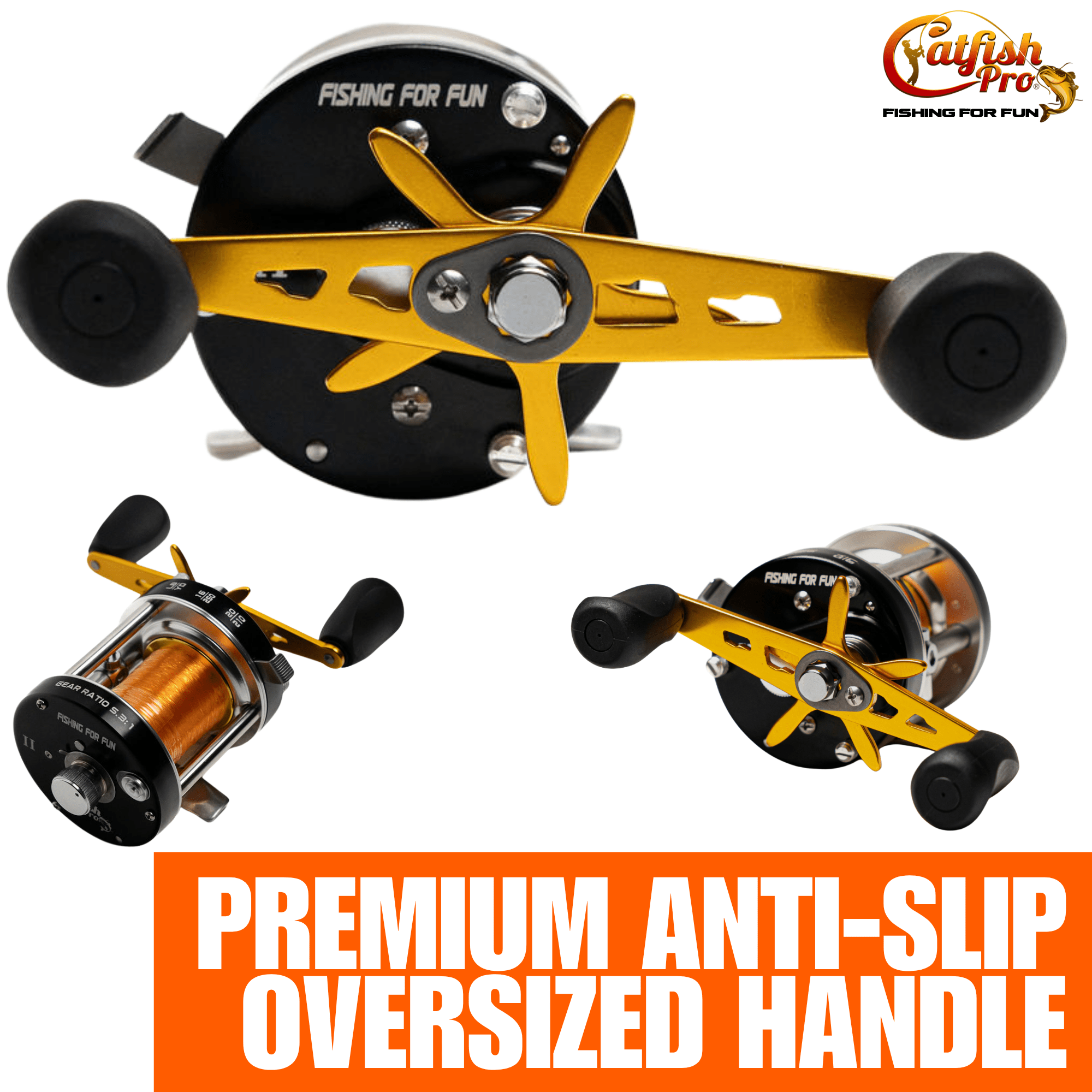 Catfish Pro Fishing for Fun Round Baitcaster Reel