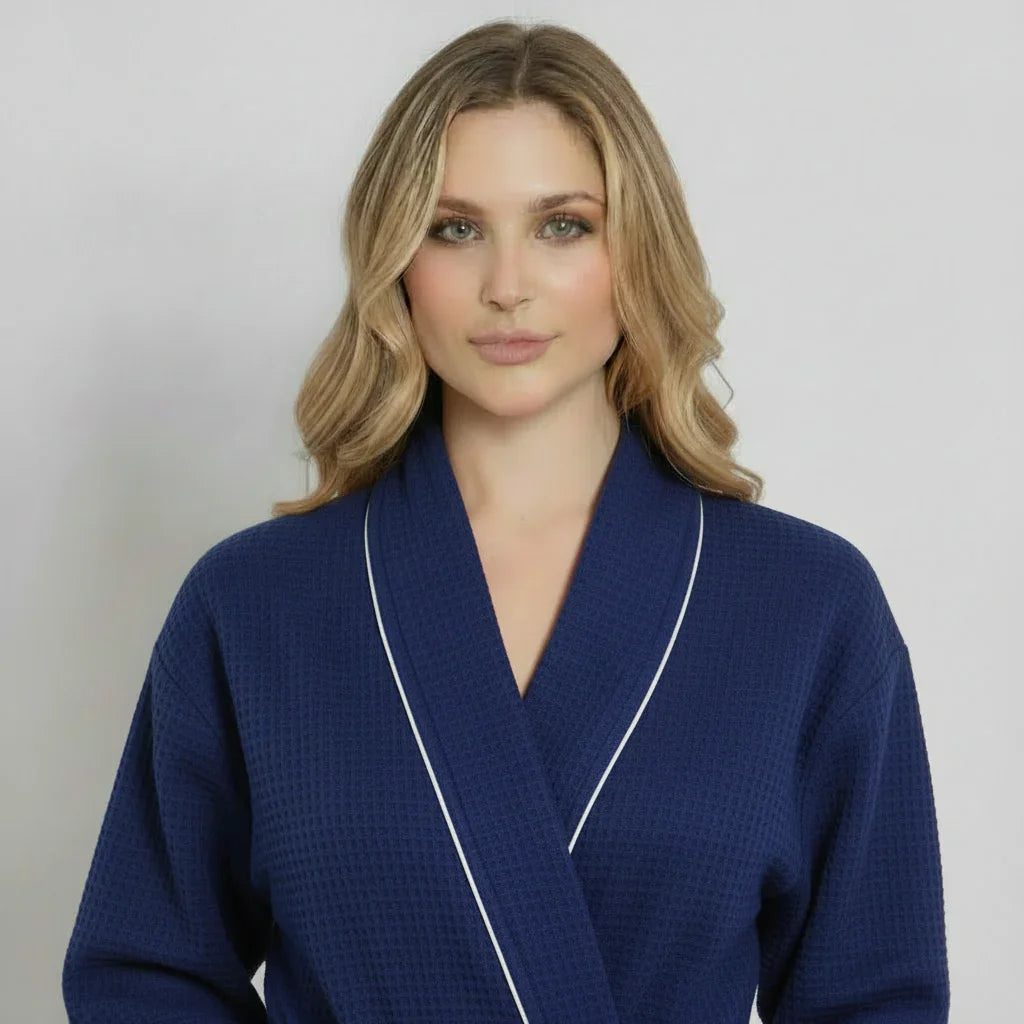 Women’s Knee-Length Waffle Spa Robe
