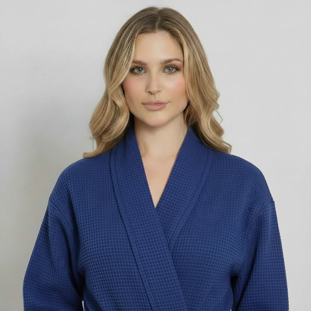 Women’s Knee-Length Waffle Spa Robe