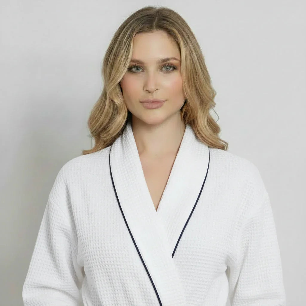 Women’s Knee-Length Waffle Spa Robe