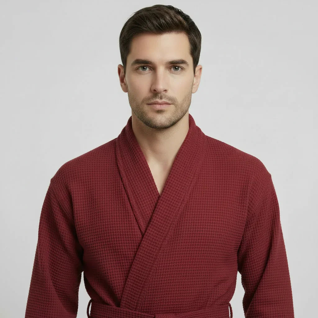 Men’s Lightweight Waffle Spa Robe