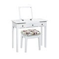 Vanity Table with Flip-Top Mirror & 3 Drawers
