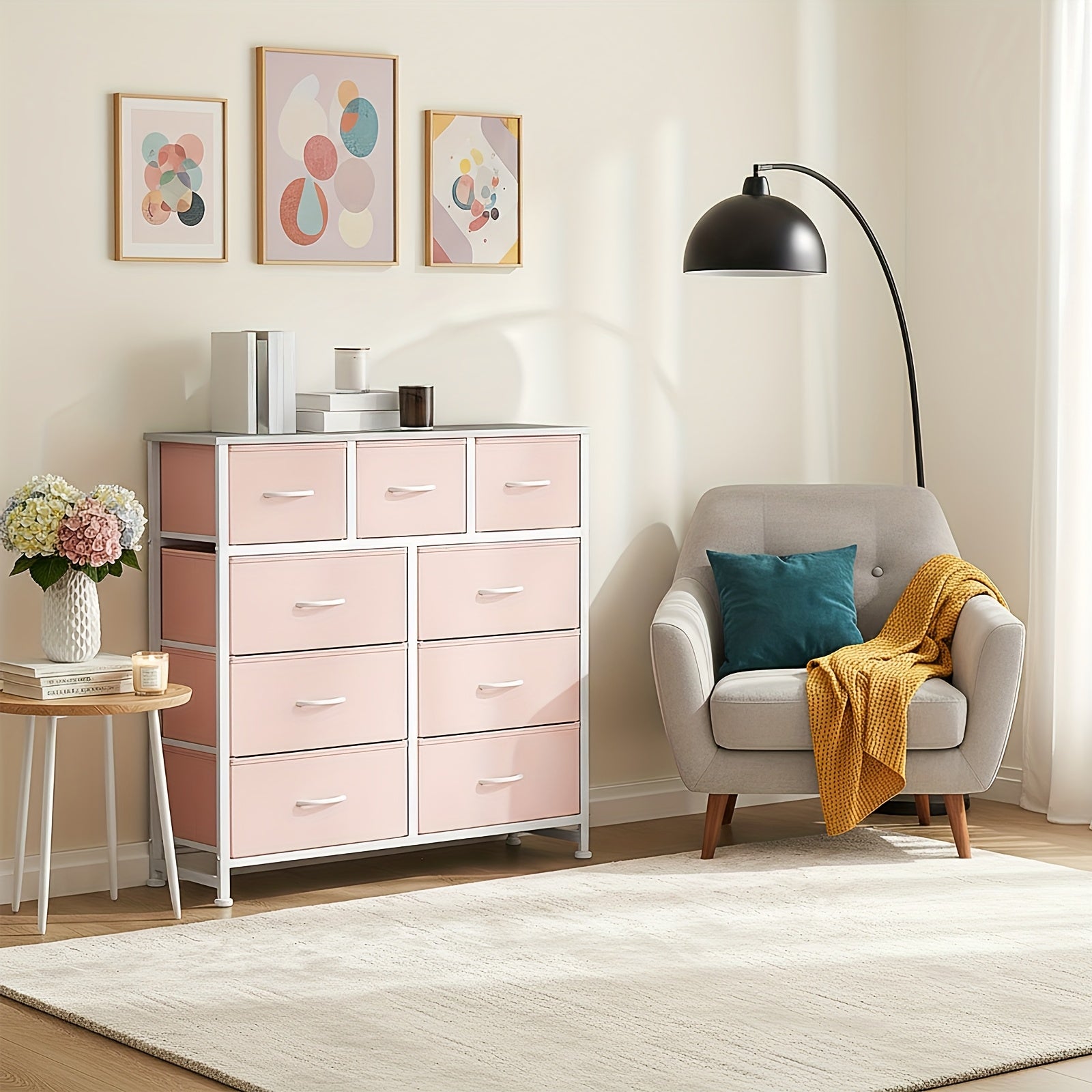 9-Drawer Fabric Storage Dresser