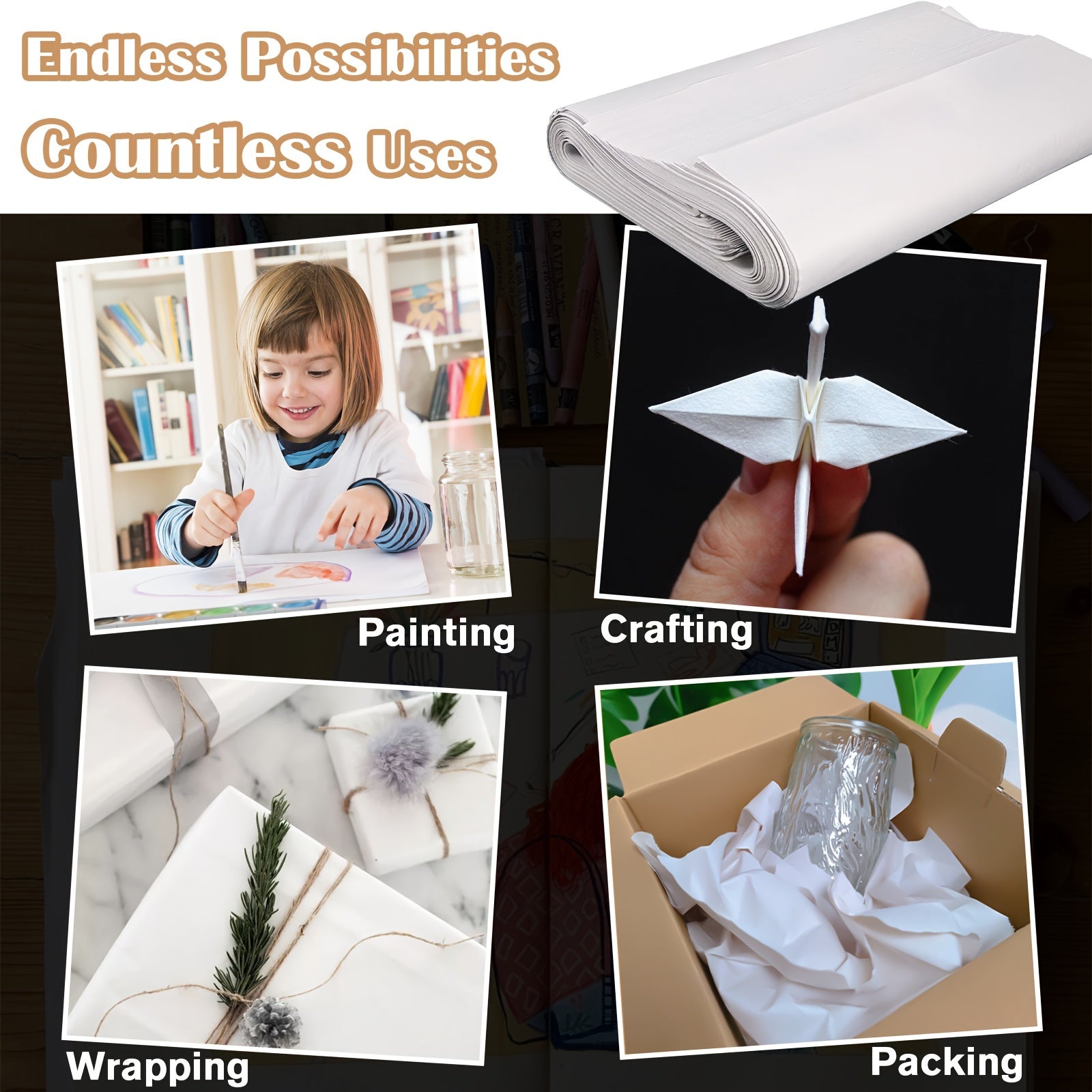 27x15" Heavy-Duty Packing Paper Sheets