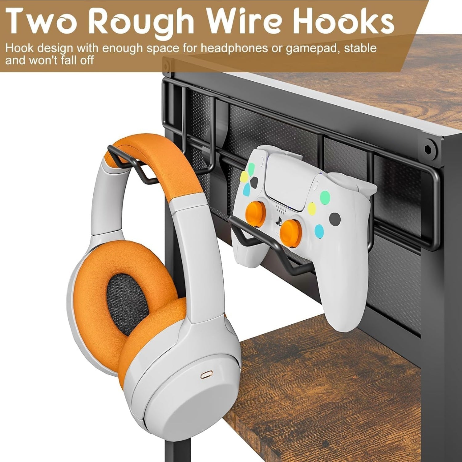 Media Storage Tower with Drawer & Side Hooks