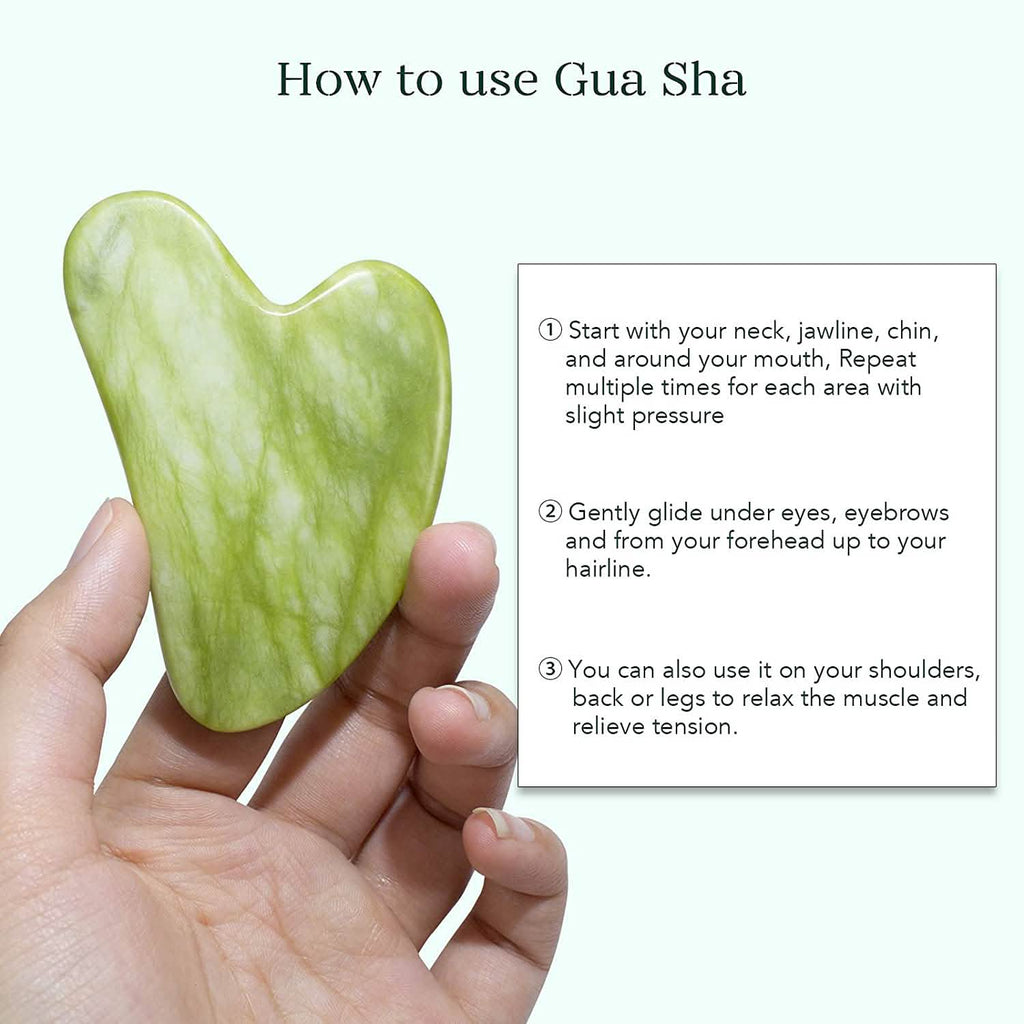 Jade Roller & Gua Sha Facial Massage Set