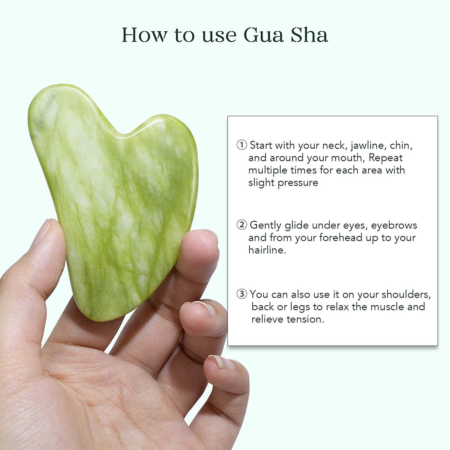 Jade Roller & Gua Sha Facial Massage Set