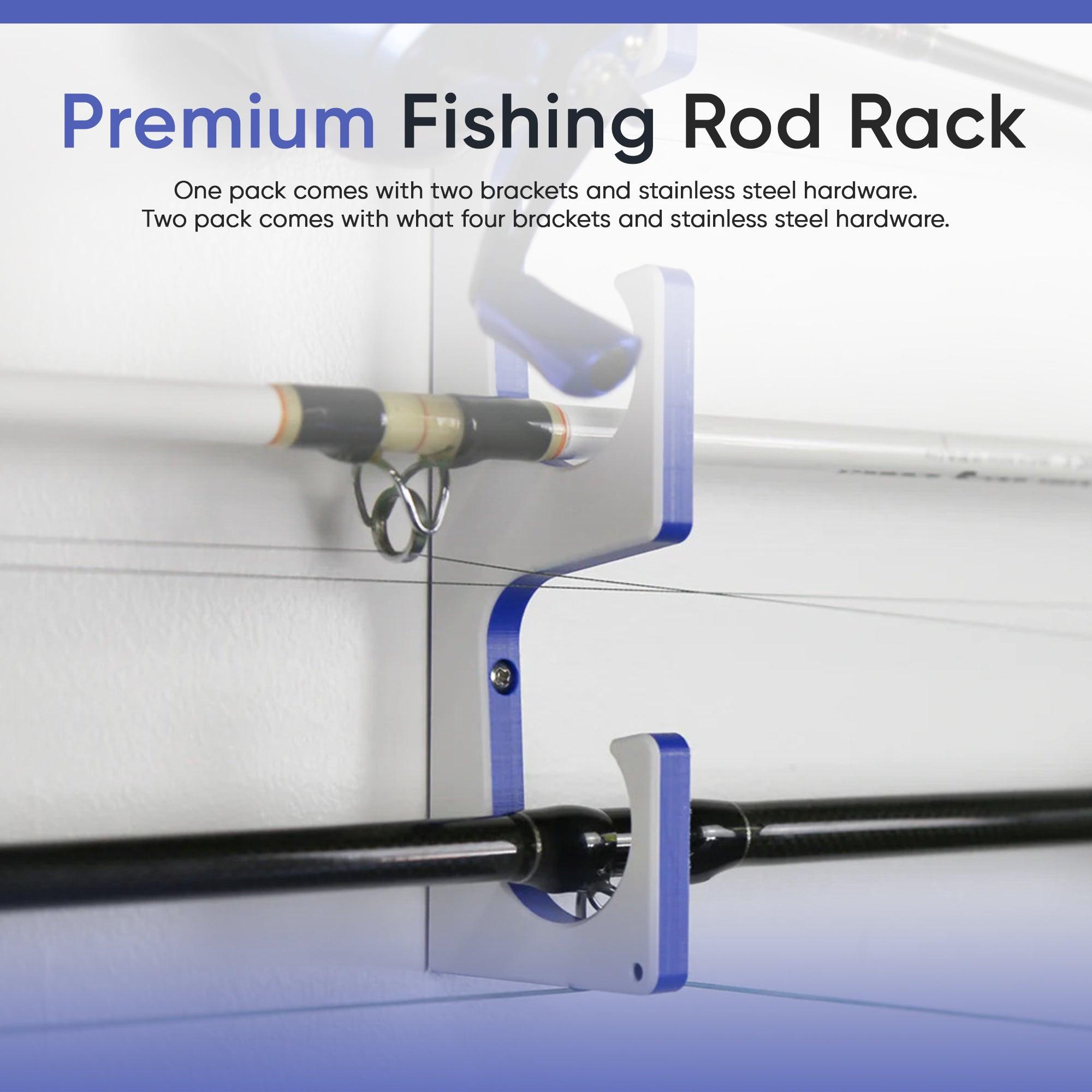 TRAPSKI Premium Fishing Rod Rack – Wall, Ceiling or Boat Mount