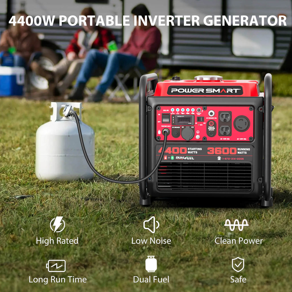 4400W Dual Fuel Inverter Generator w/ CO Alert - MB5040DC