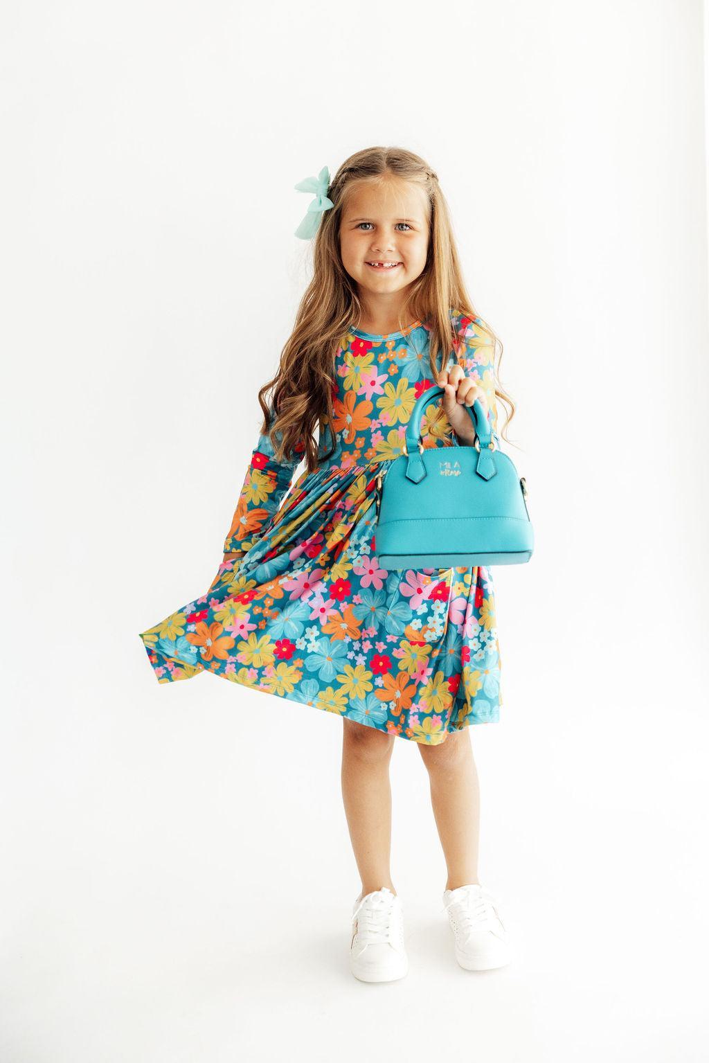 Flower Child Long-Sleeve Pocket Twirl Dress
