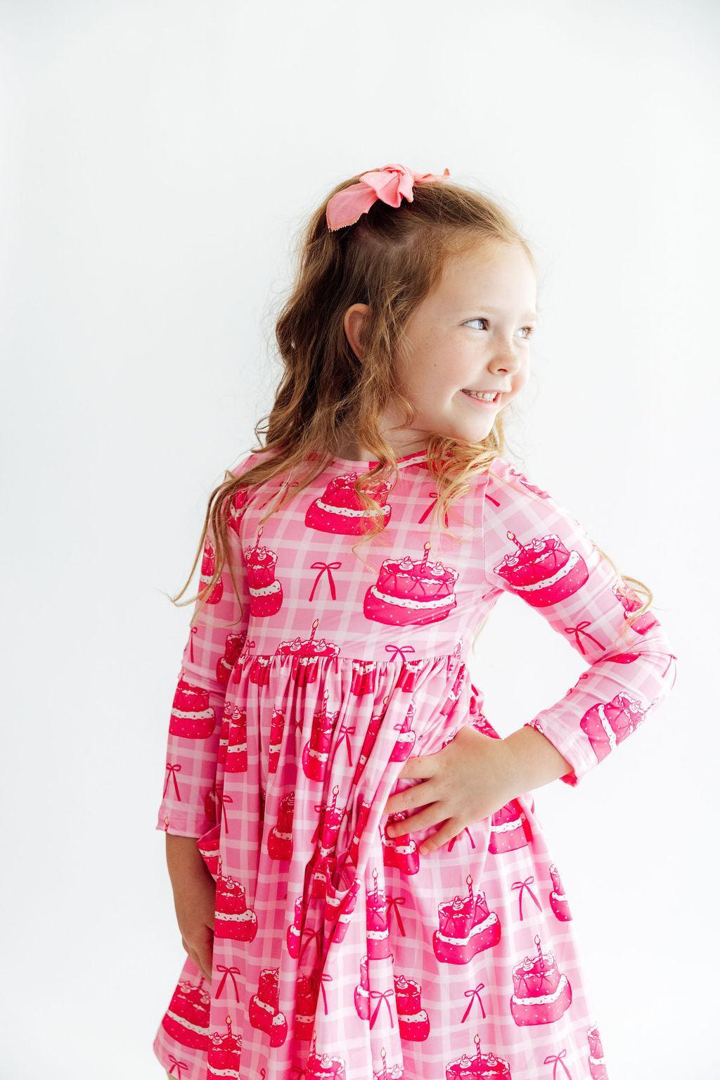 Make a Wish Long-Sleeve Pocket Twirl Dress