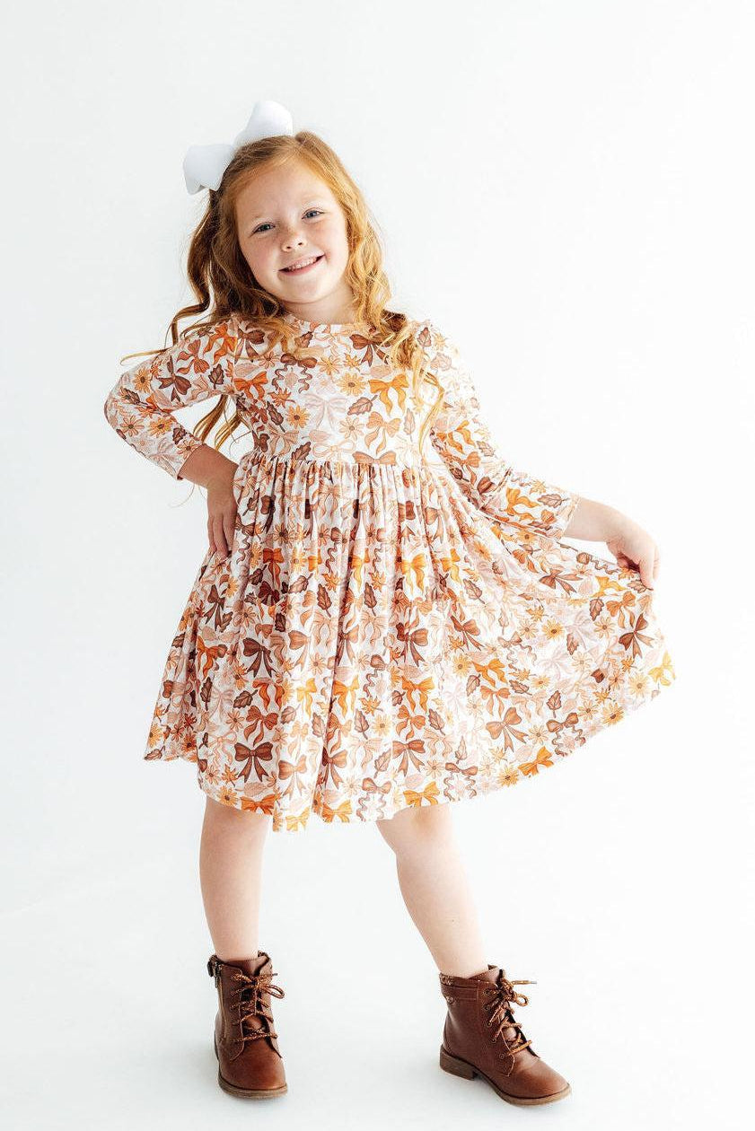 Fall Harvest Long-Sleeve Pocket Twirl Dress – product view 2