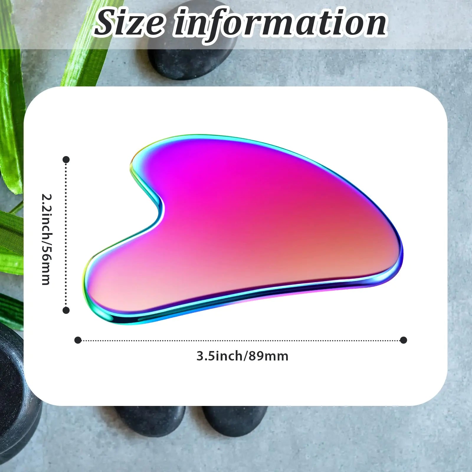 Stainless Steel Gua Sha Tool with Travel Pouch
