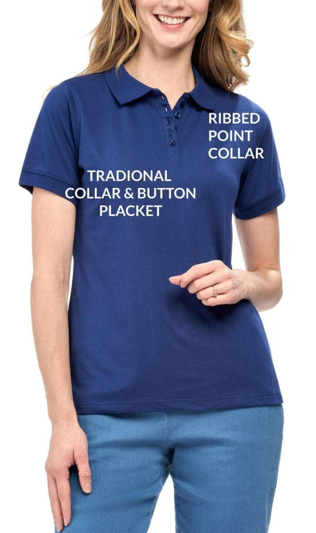 Women’s Relaxed-Fit Pique Knit Golf Polo