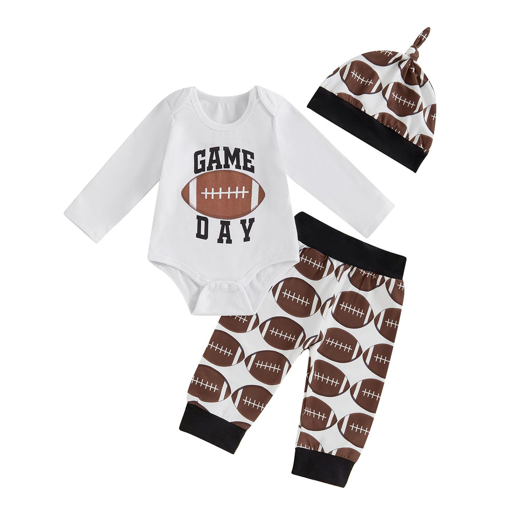 Newborn baby boy three-piece fall outfit