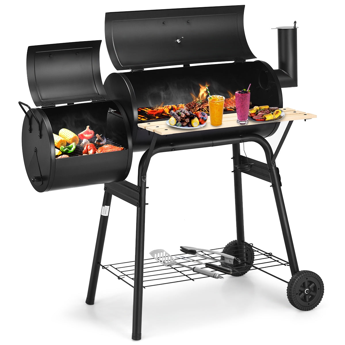 Outdoor BBQ Grill with Side Shelf – product view 4