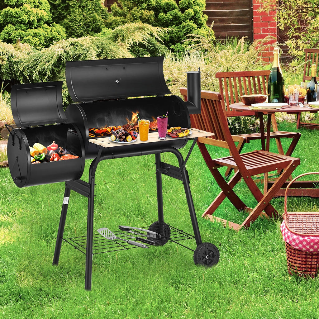 Outdoor BBQ Grill with Side Shelf – product view 1