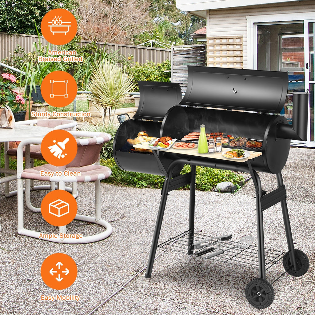 Outdoor BBQ Grill with Side Shelf – product view 6