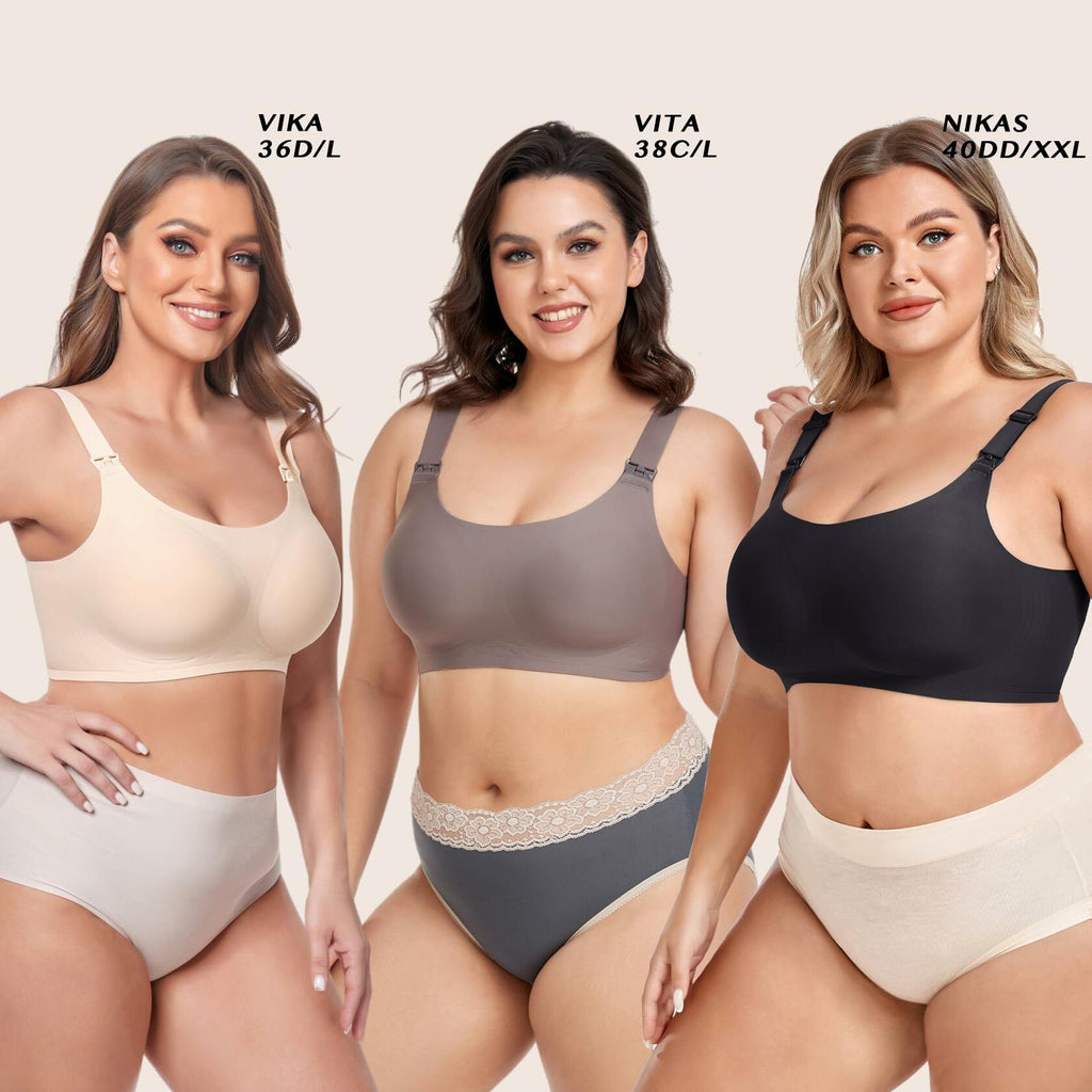 Gailife Seamless Nursing Bra with Extenders – White, Medium