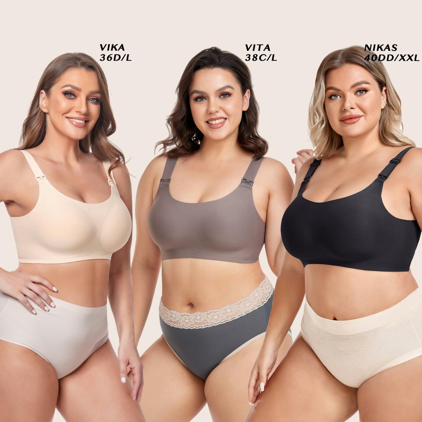 Gailife Seamless Nursing Bra with Extenders – White, Medium