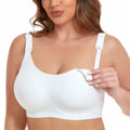 Gailife Seamless Nursing Bra with Extenders – White, Medium