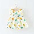 Yellow pineapple print baby dress