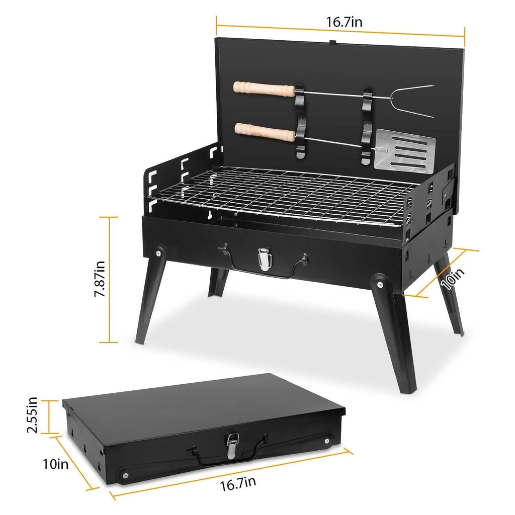 Portable Suitcase Charcoal Grill – product view 9