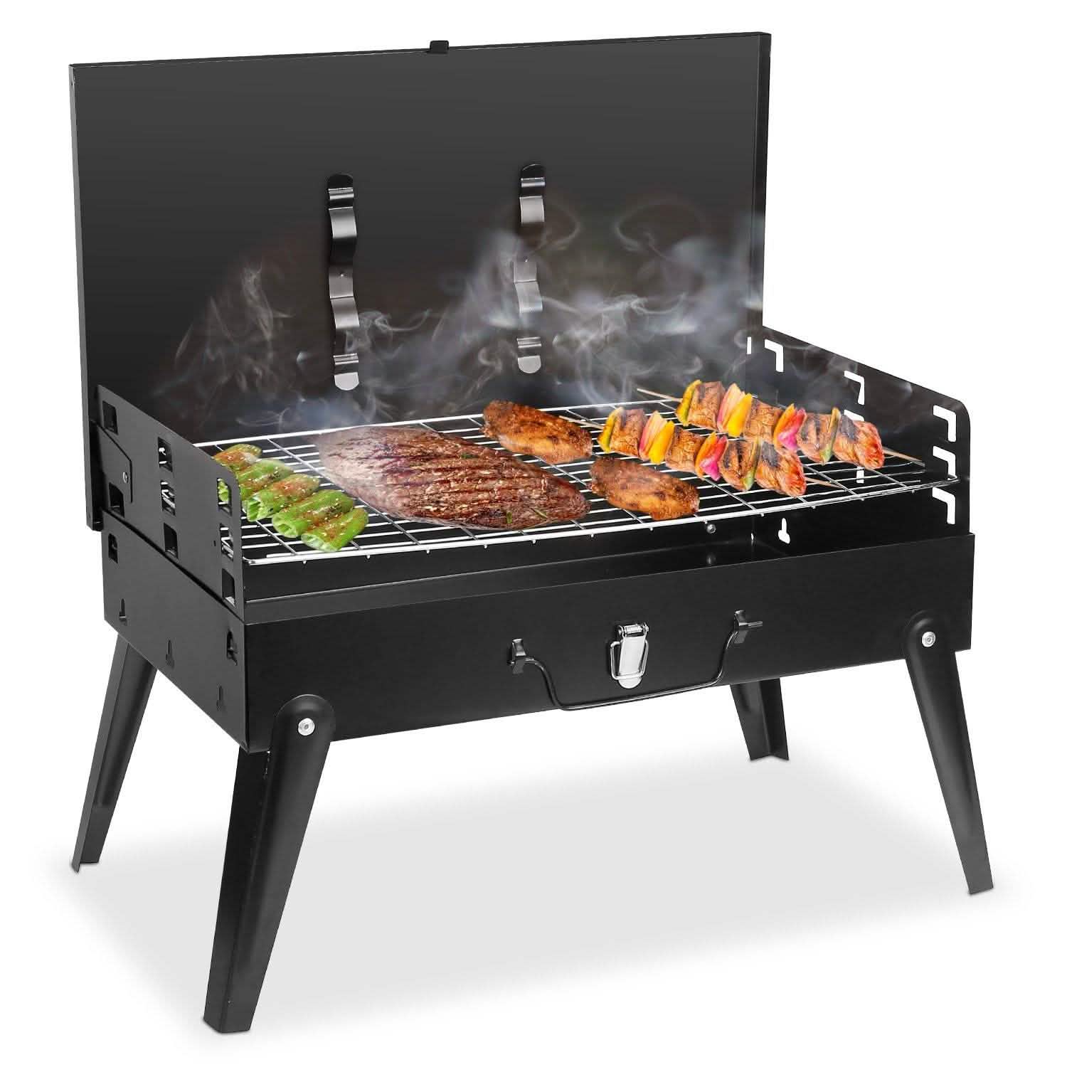 Portable Suitcase Charcoal Grill – product view 1