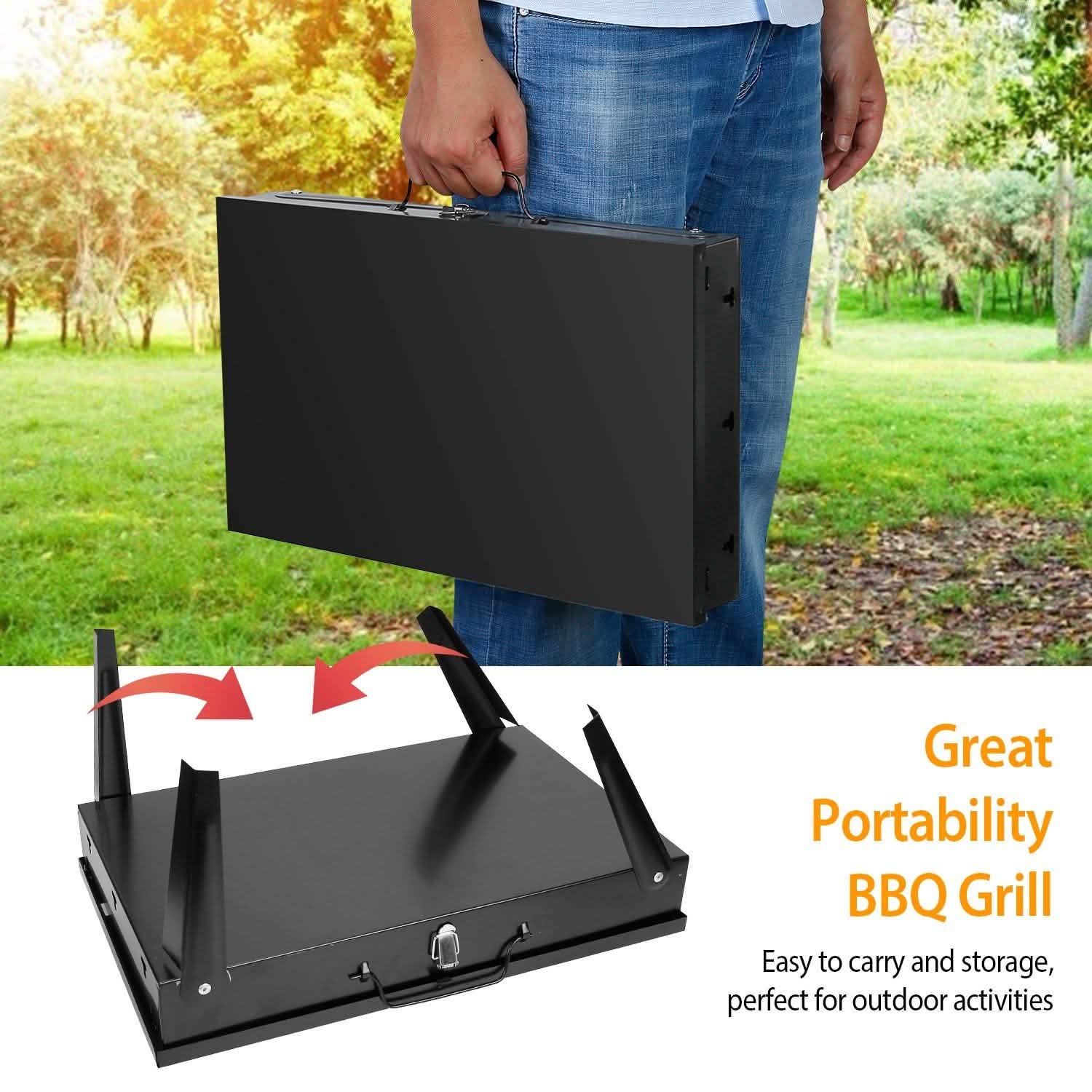Portable Suitcase Charcoal Grill – product view 14