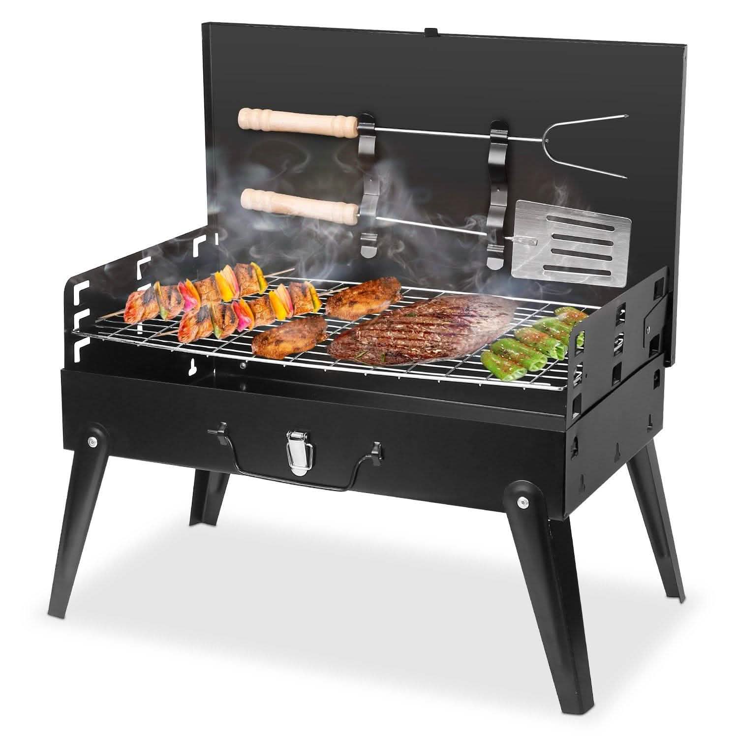 Portable Suitcase Charcoal Grill – product view 2