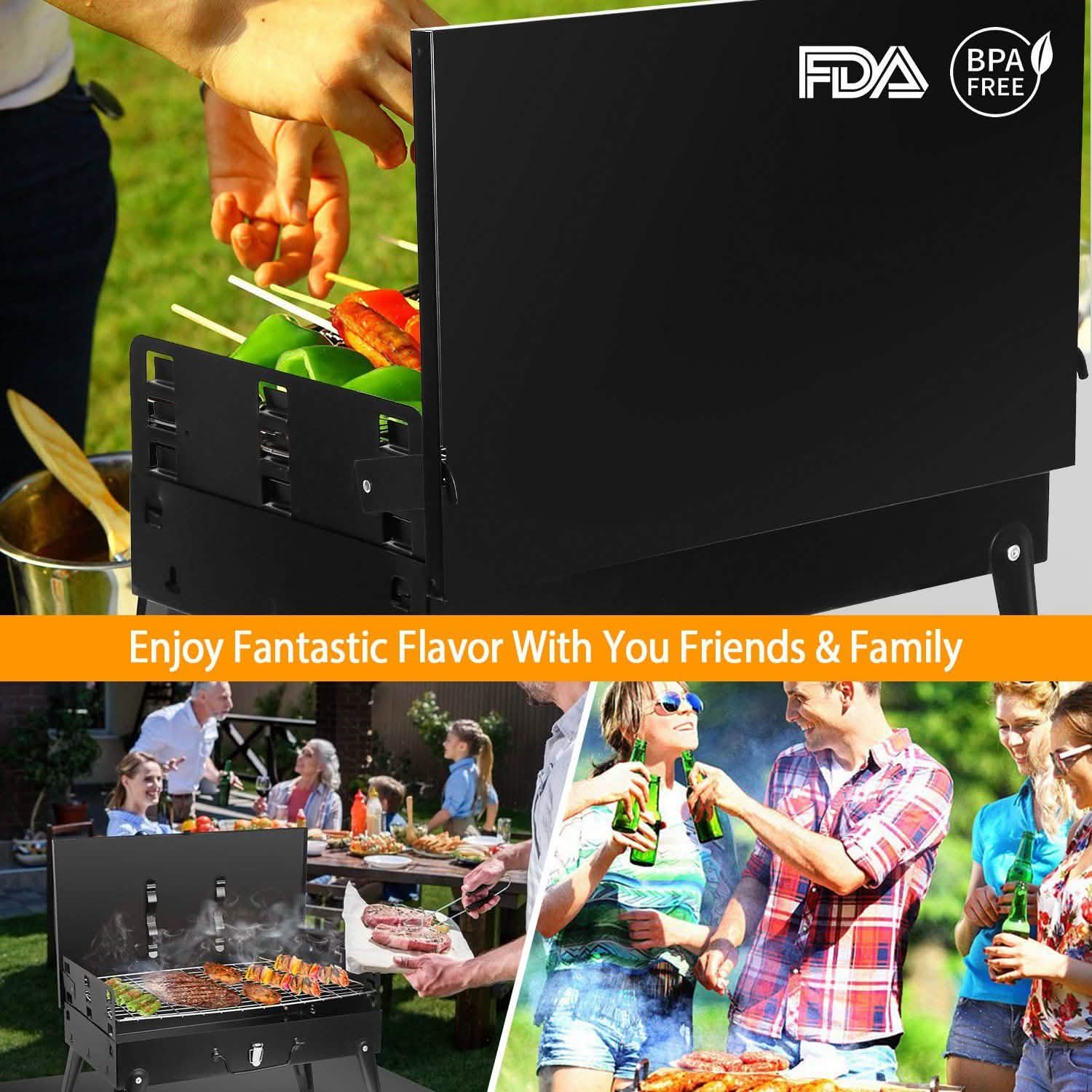 Portable Suitcase Charcoal Grill – product view 15