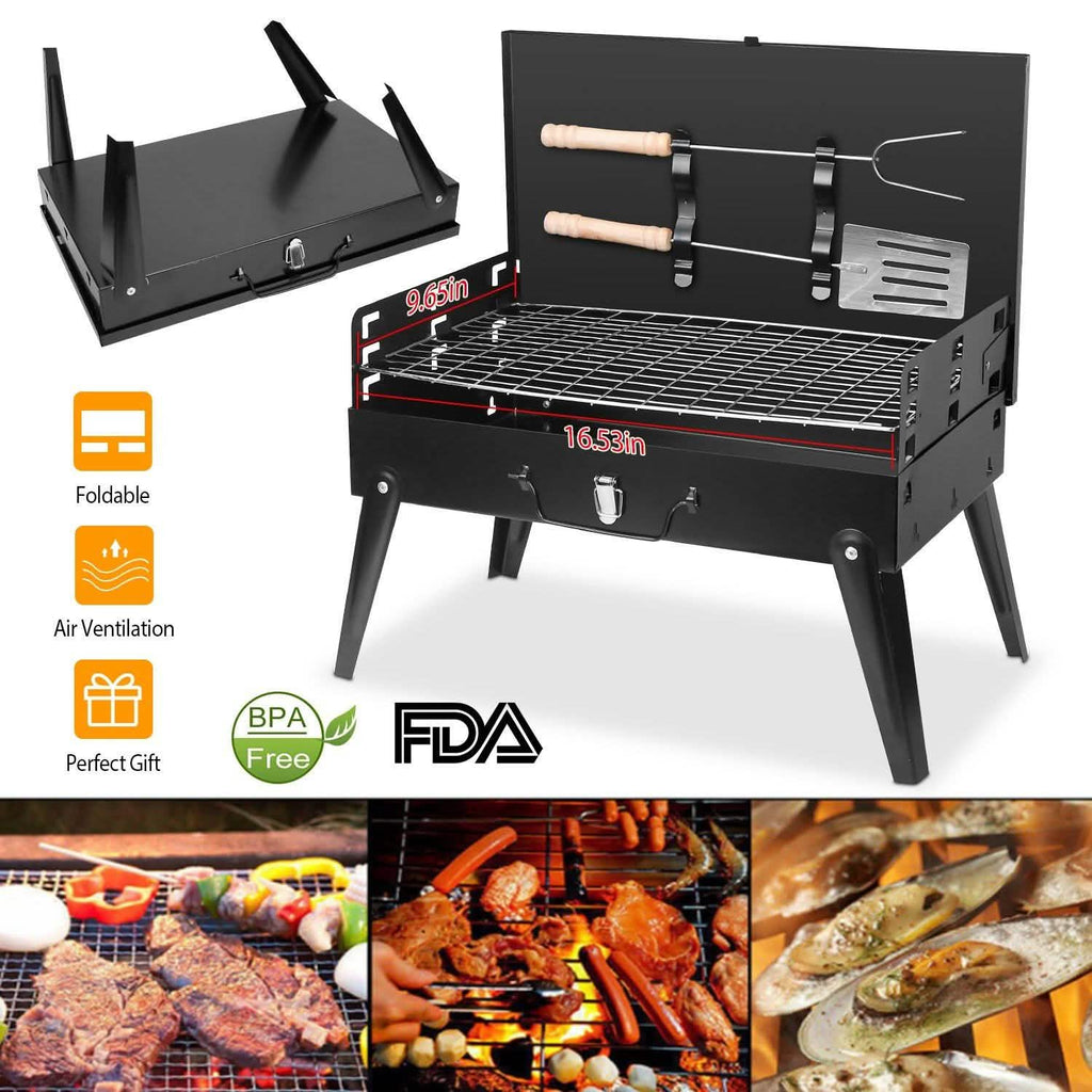 Portable Suitcase Charcoal Grill – product view 12