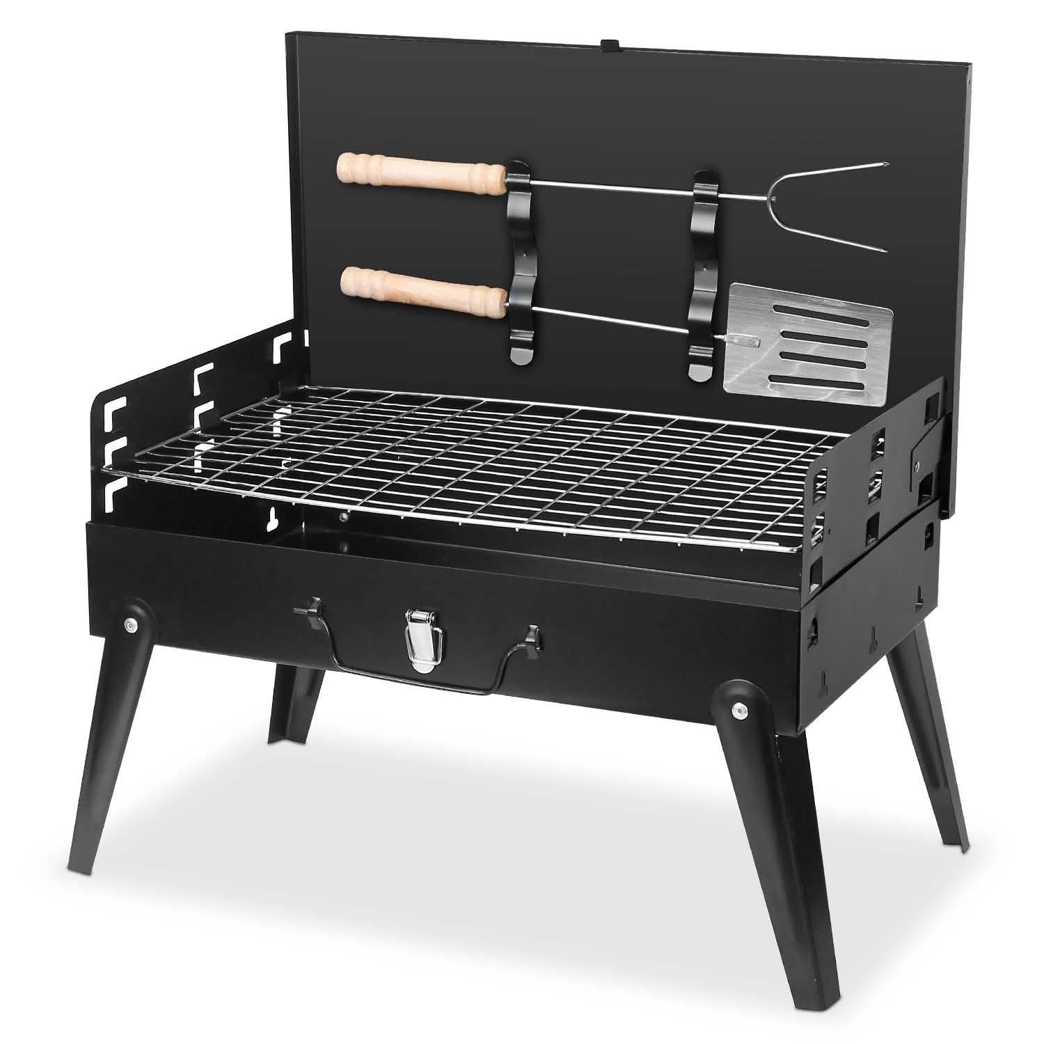 Portable Suitcase Charcoal Grill – product view 4