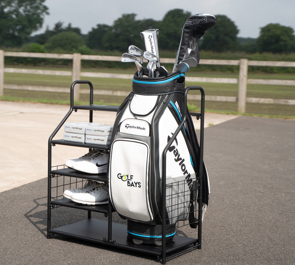 GolfBays Single Golf Bag Display Storage Organizer
