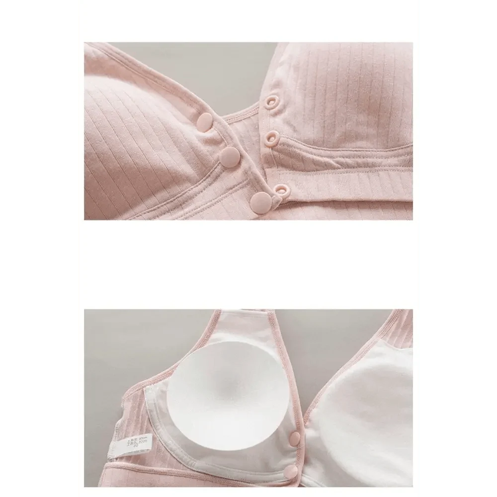 Soft Cotton Wireless Nursing Bra