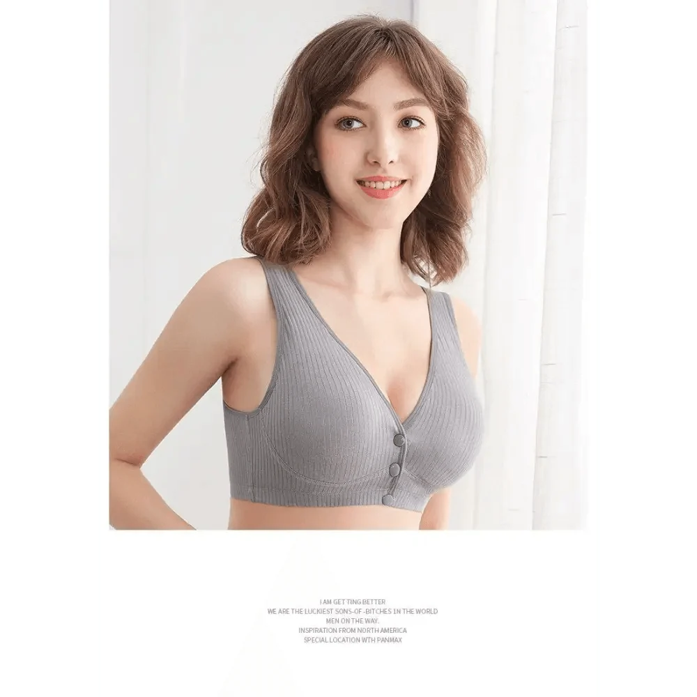 Soft Cotton Wireless Nursing Bra