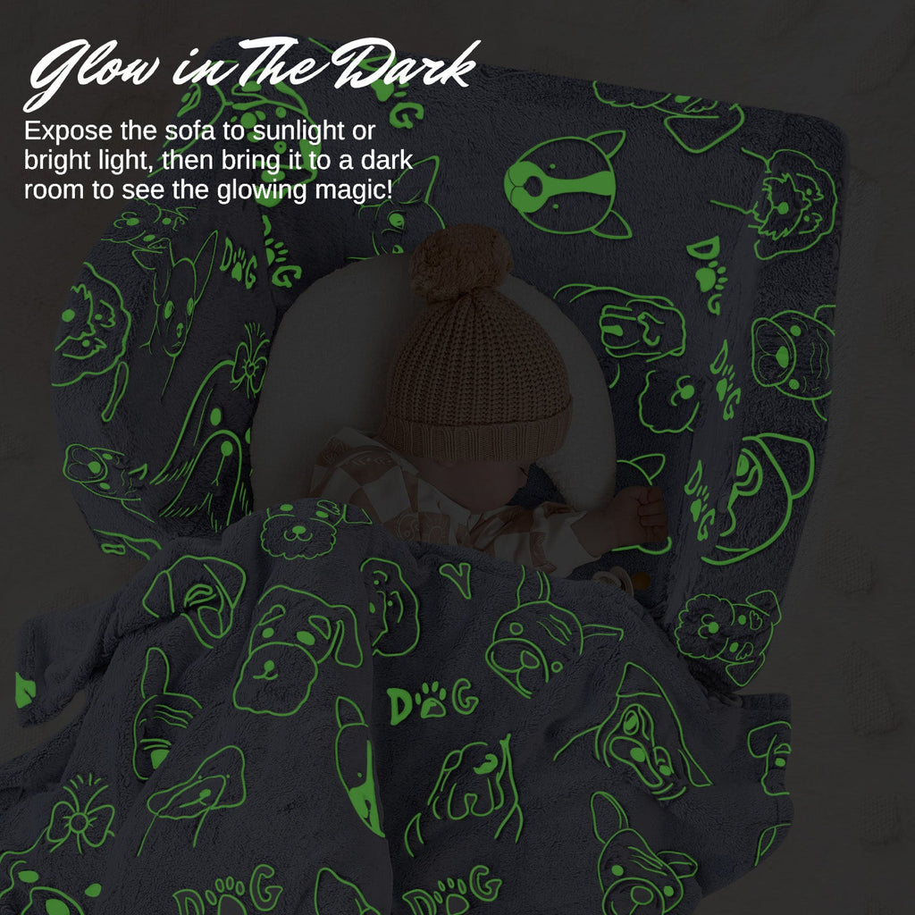 Kids Fold-Out Sofa with Blanket – 9 Styles
