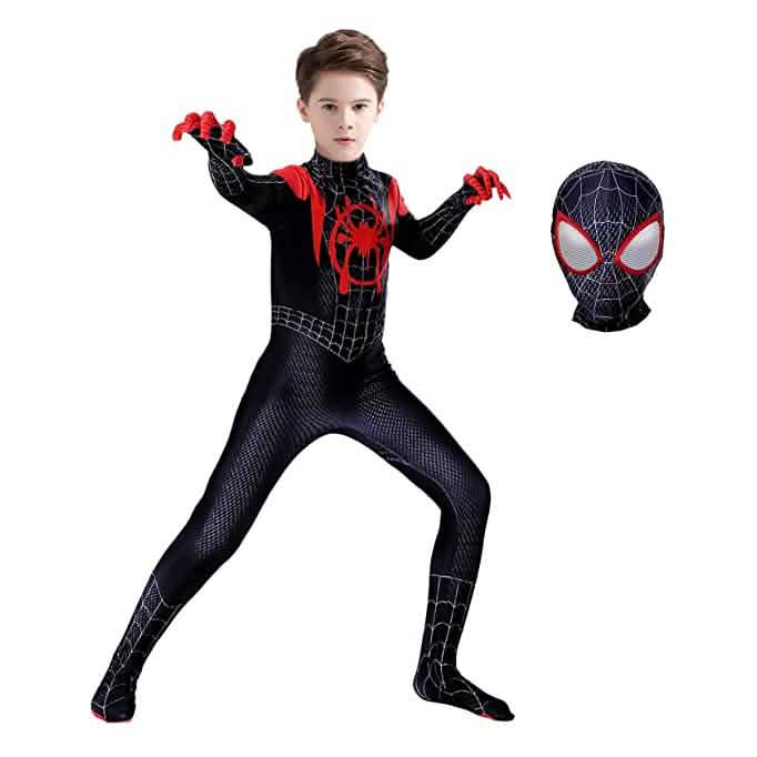 Kids Superhero Costume Bodysuit & Mask – product view 6
