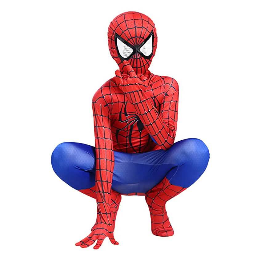 Kids Superhero Costume Bodysuit & Mask – product view 2
