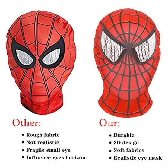 Kids Superhero Costume Bodysuit & Mask – product view 9