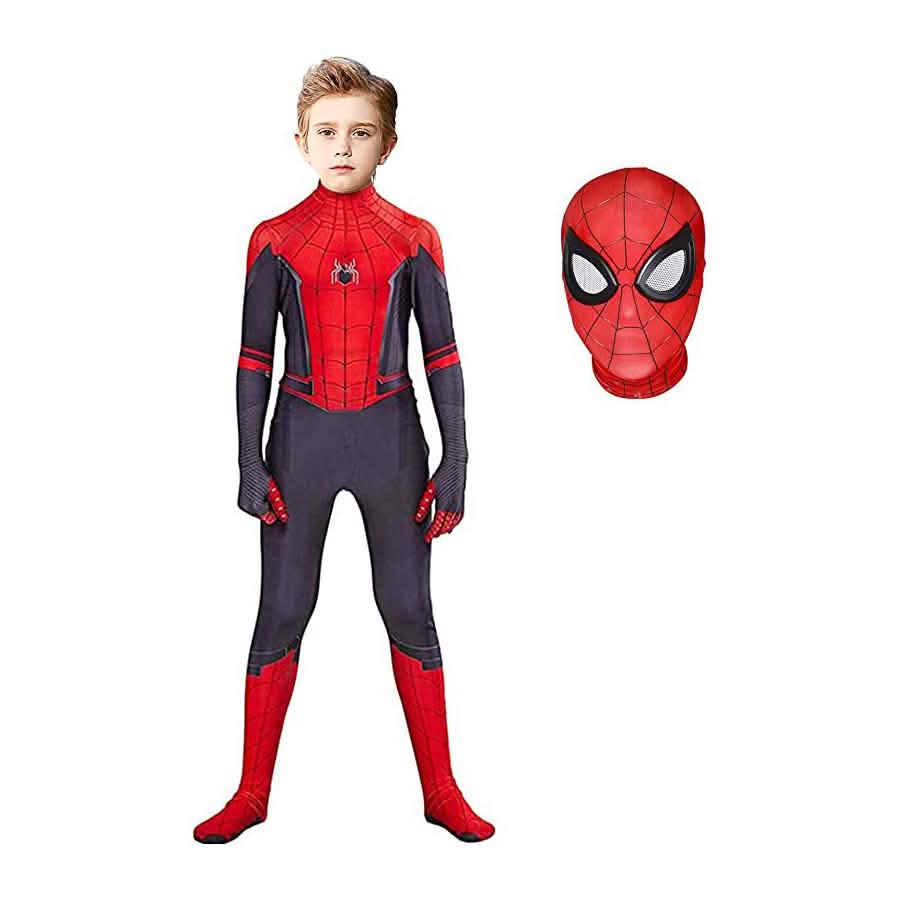 Kids Superhero Costume Bodysuit & Mask – product view 4