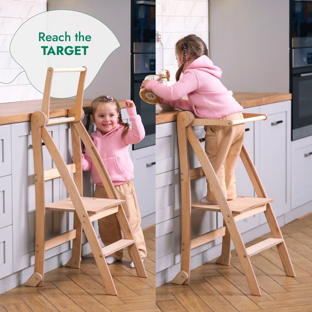 Toddler Learning Tower Step Stool – Graphite
