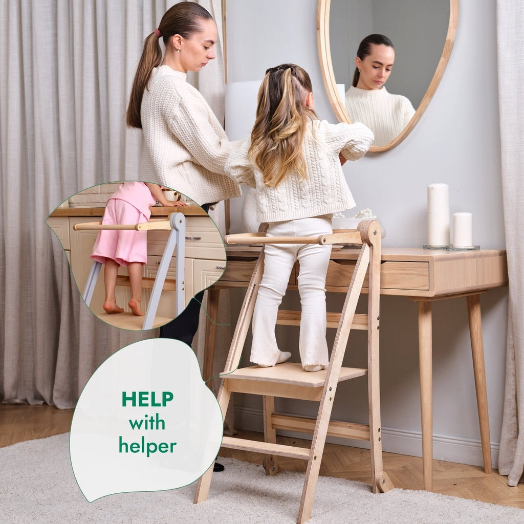 Toddler Learning Tower Step Stool – Graphite
