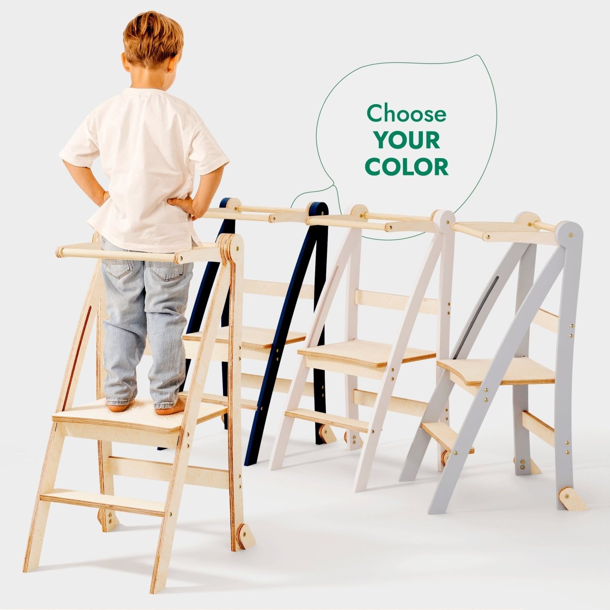 Toddler Learning Tower Step Stool – Graphite