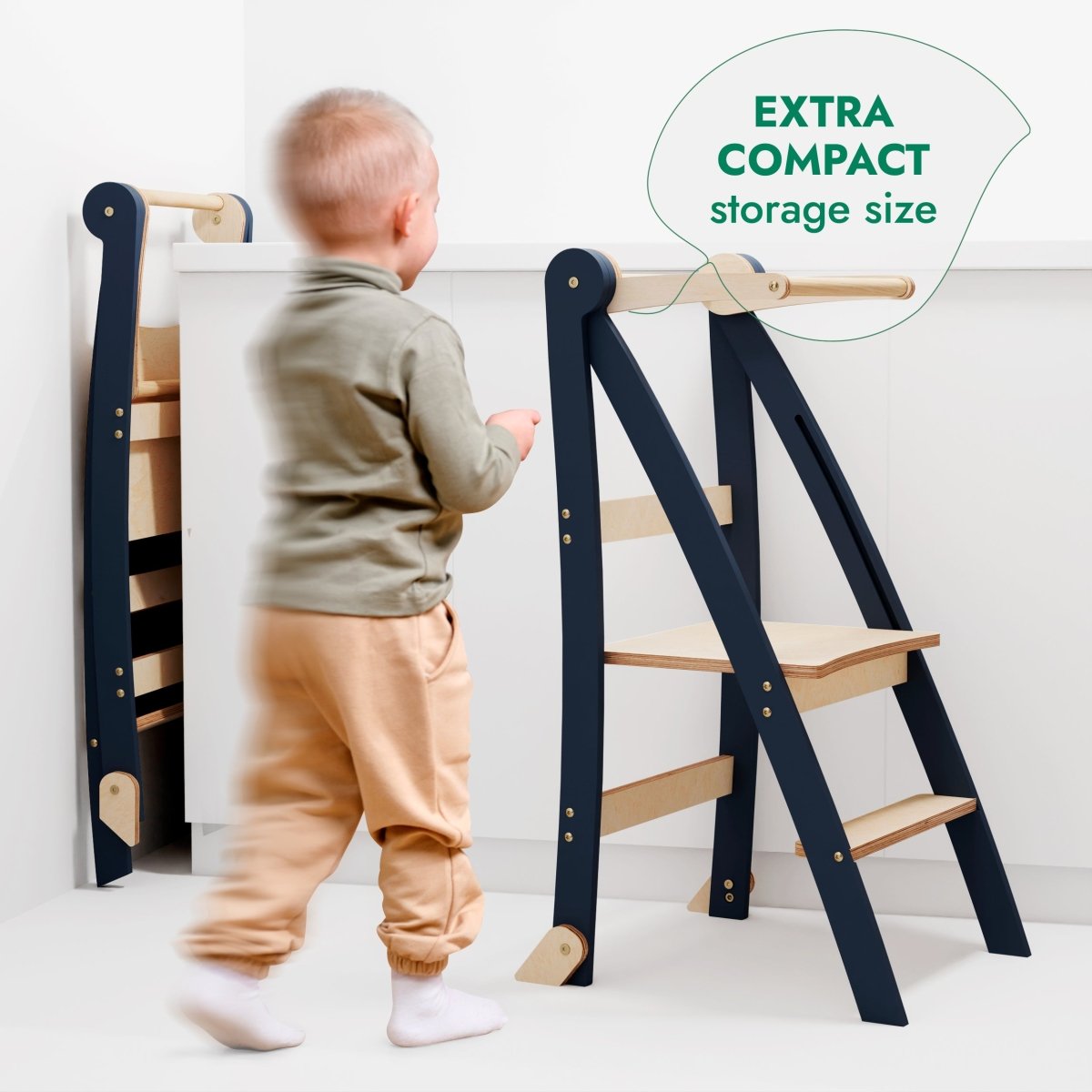 Toddler Learning Tower Step Stool – Graphite