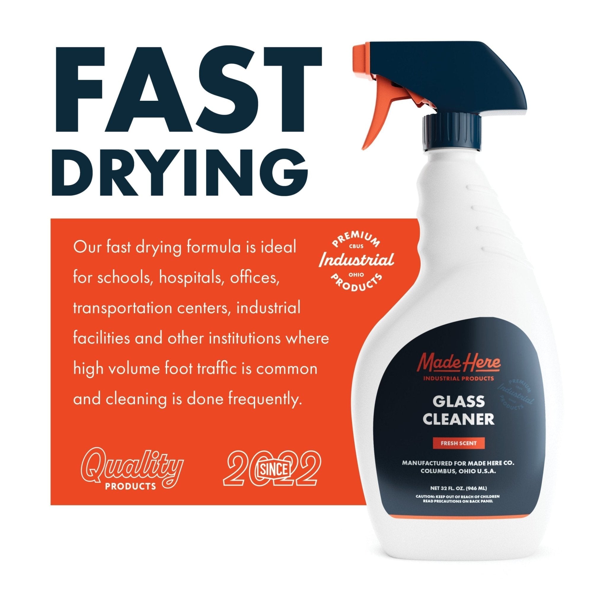 Ultra-Concentrated Glass Cleaner – 32 oz