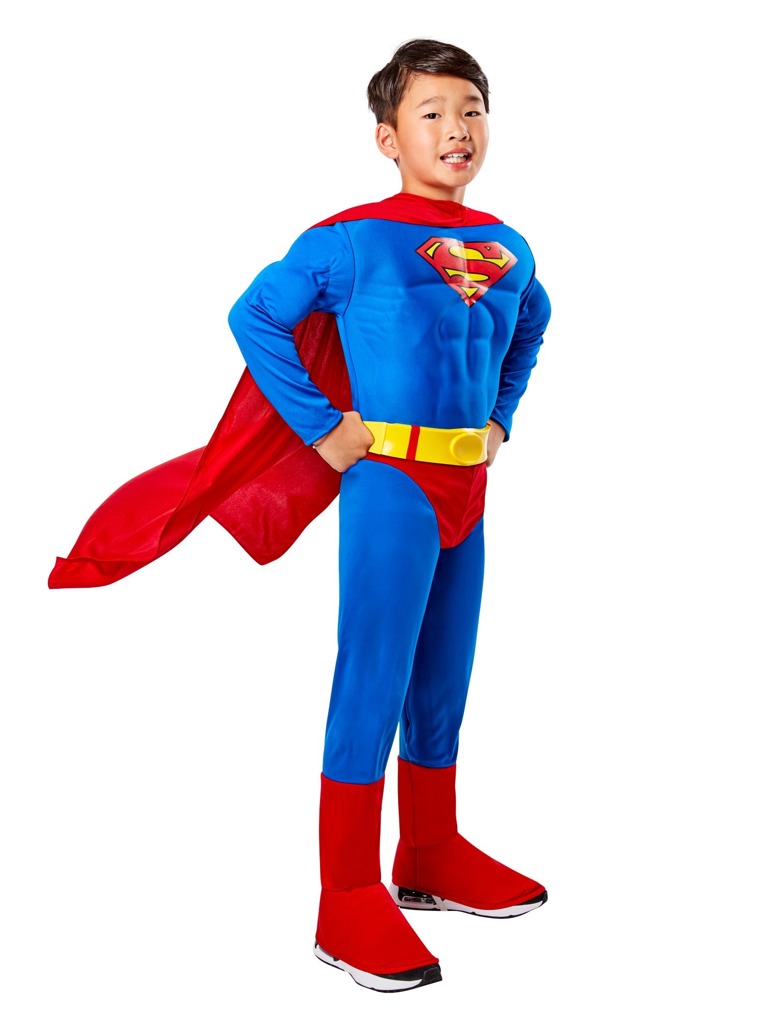 Superman Muscle Chest Child Costume with Cape – product view 1