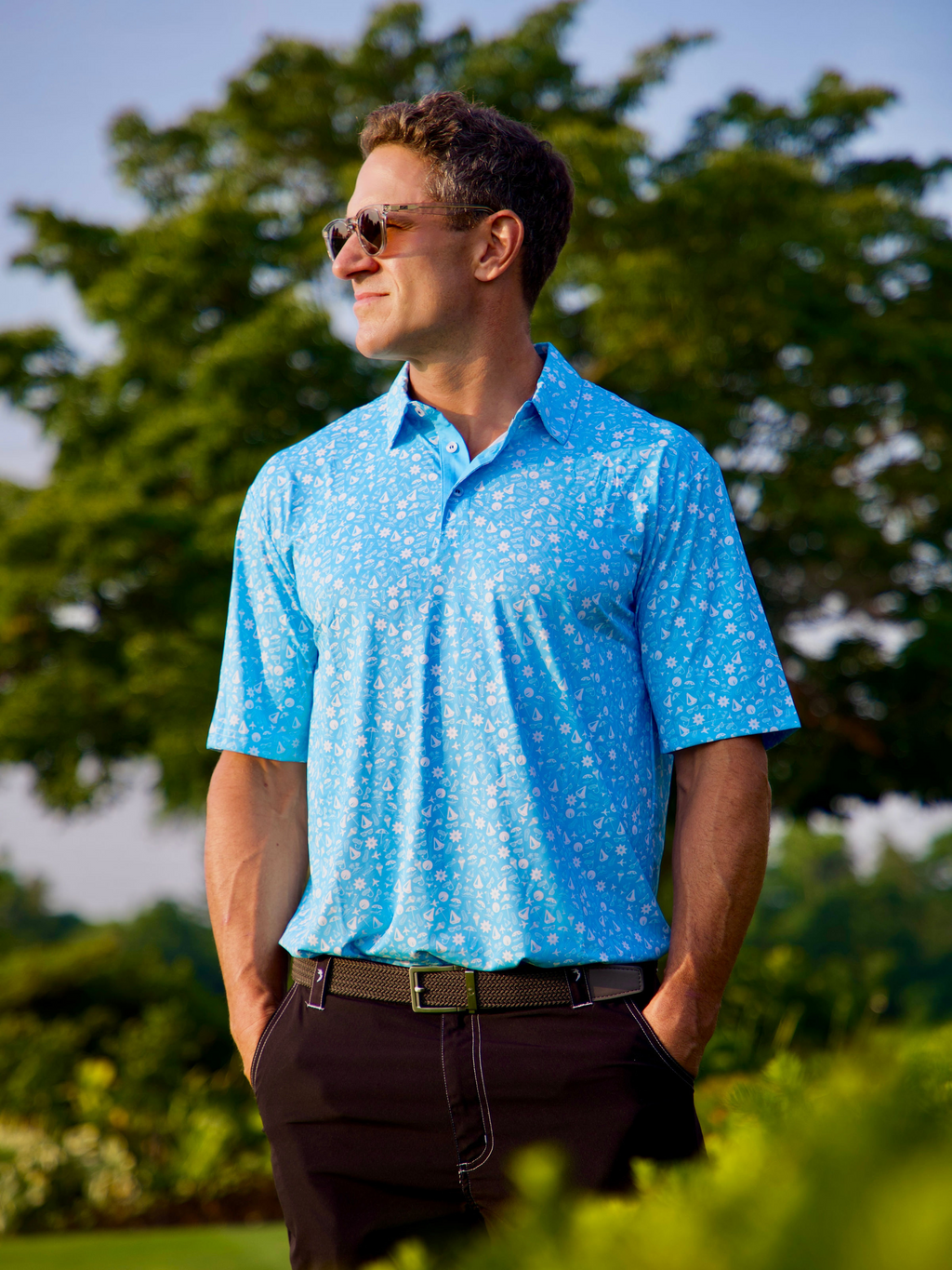 Vacation Performance Golf Polo – Aqua Blue