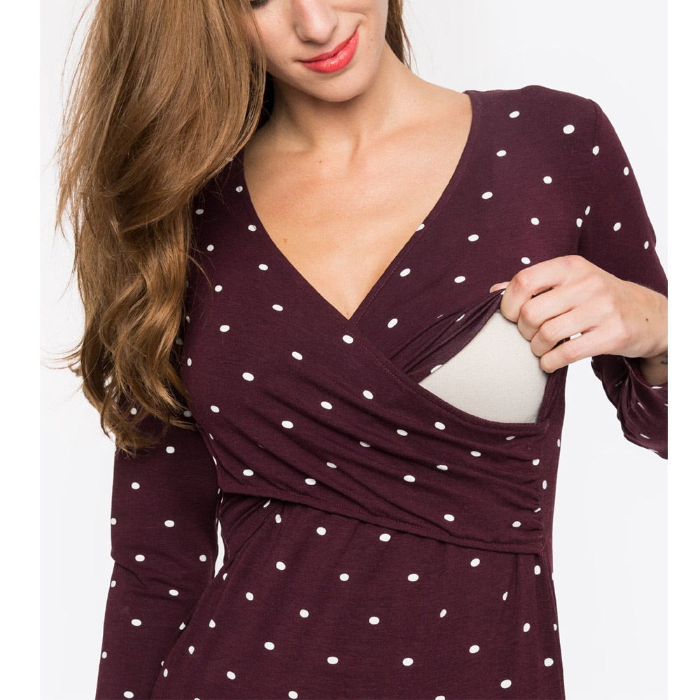 Women’s Deep V-Neck Maternity & Nursing Top product image 21