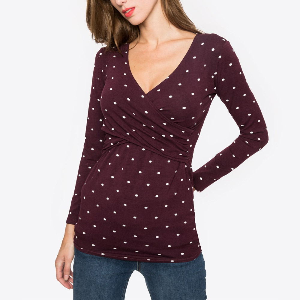 Women’s Deep V-Neck Maternity & Nursing Top product image 20